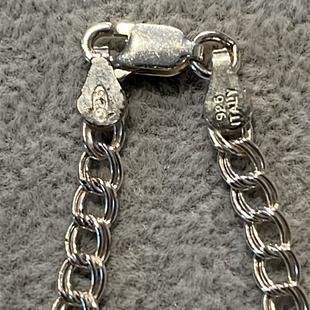 Sterling Silver Double Ring Bracelet - image 2